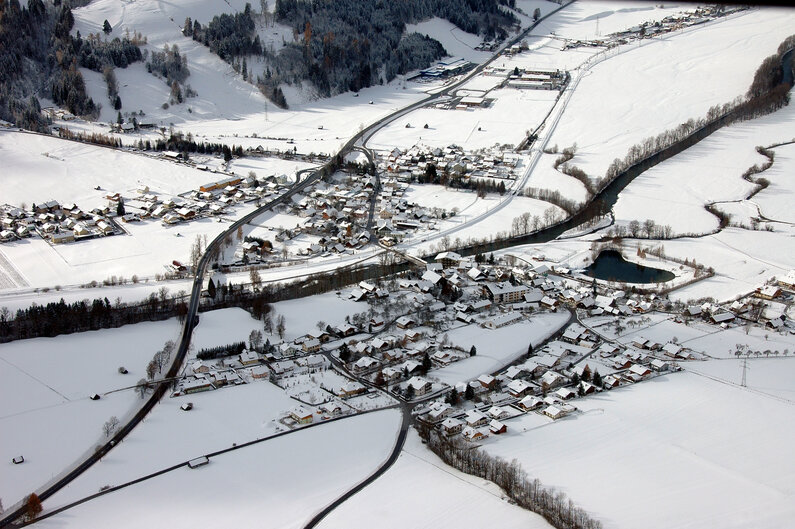 Luftaufnahme Aich im Winter | © TVB Haus-Aich-Gössenberg
