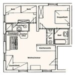 Photo of ap./2 bedrooms/shower or bathtub, WC