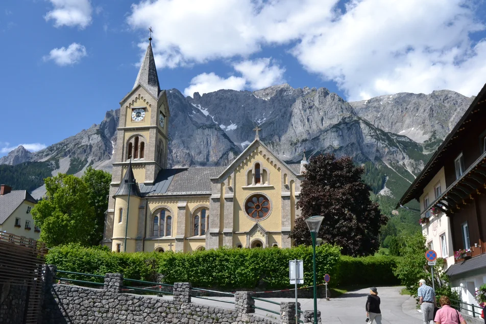 Protestant Church In Ramsau Ort Schladming Dachstein
