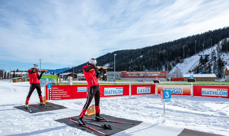 Cross-Country Ski School Ramsau - Imprese #2.5 | © Laserbiathlon stehend | Alpincenter Dachstein