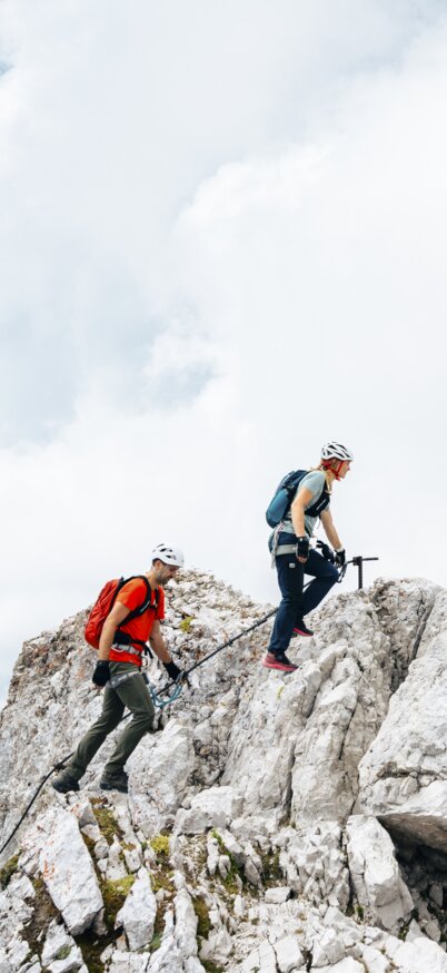 Kletterer am Schulter Anstieg auf dem Weg zum Hohen Dachstein | © Mathäus Gartner