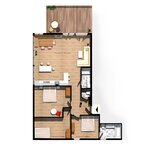 Photo of Apartment, shower and bath, toilet, 3 bed rooms