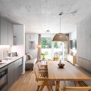 BASECAMP | offener wohn- und essbereich mit küche