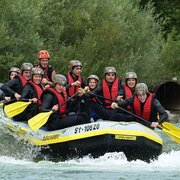 Raftingbootfahrt auf der Enns