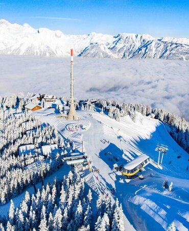 Gipfelstation Hauser Kaibling im Winter